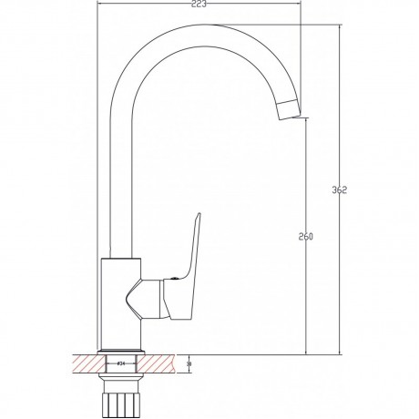 ICF 7003153 M7313 Elizara - Кухненски смесител 